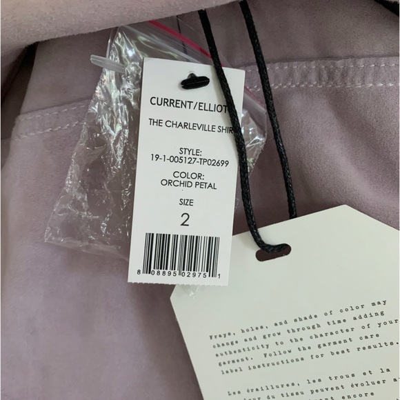 Current/Elliott The Suede Charleville Shirt size 2 - Picture 8 of 10